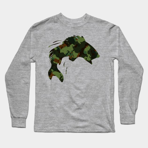 Camo Carp Long Sleeve T-Shirt by mademorgan